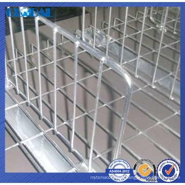 pallet rack accessories/CE certificate zinc plated wire dividers